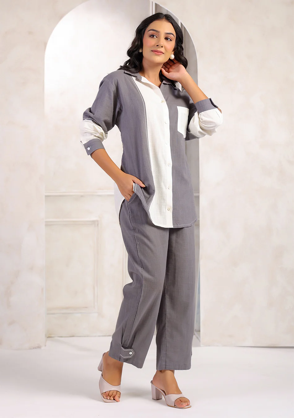 ARAVALII Monochrome Calm Co-ord Set - Image 7