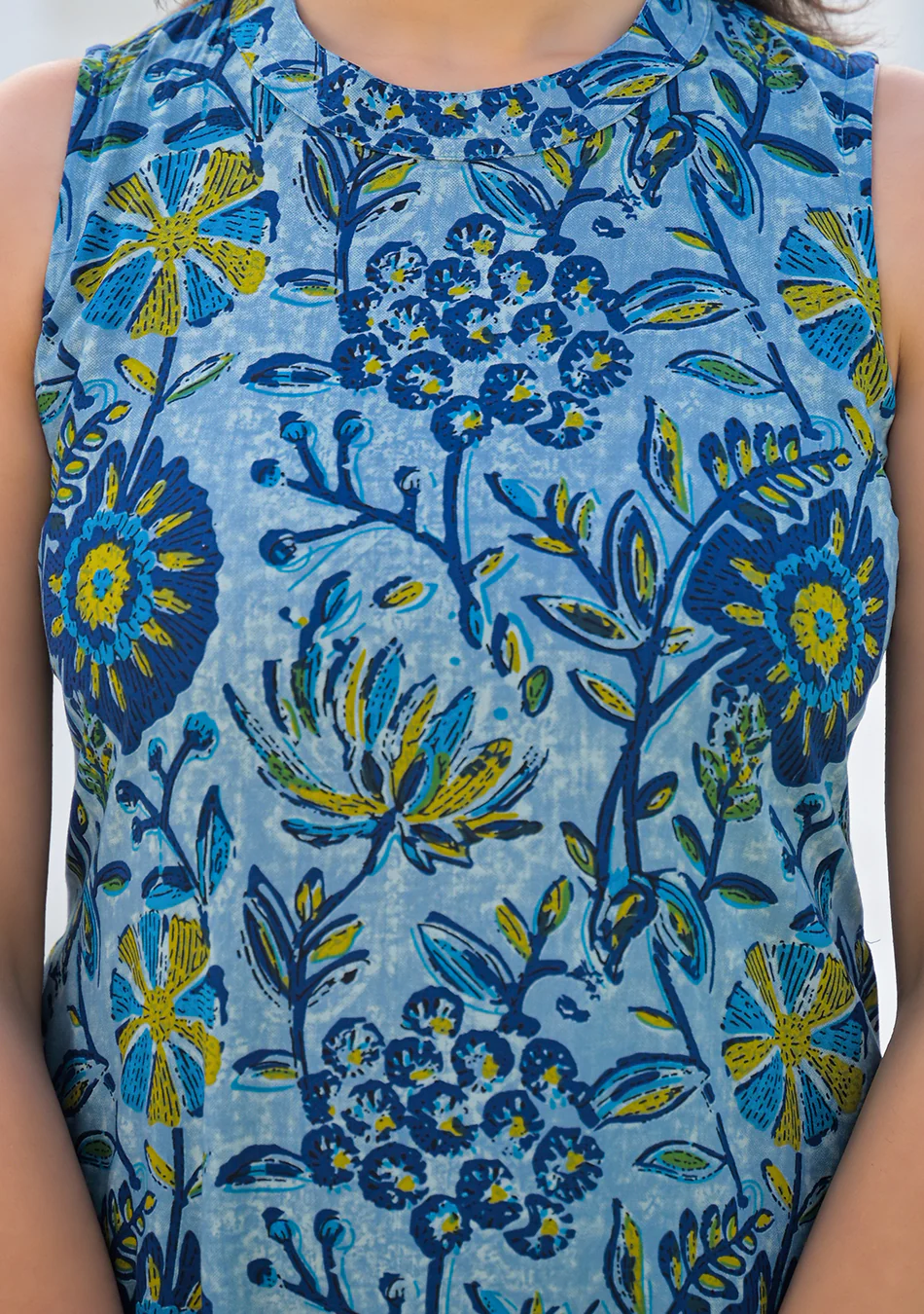 Aravalii Powder Blue Floral Vine Summer Co-ord Set - Image 6