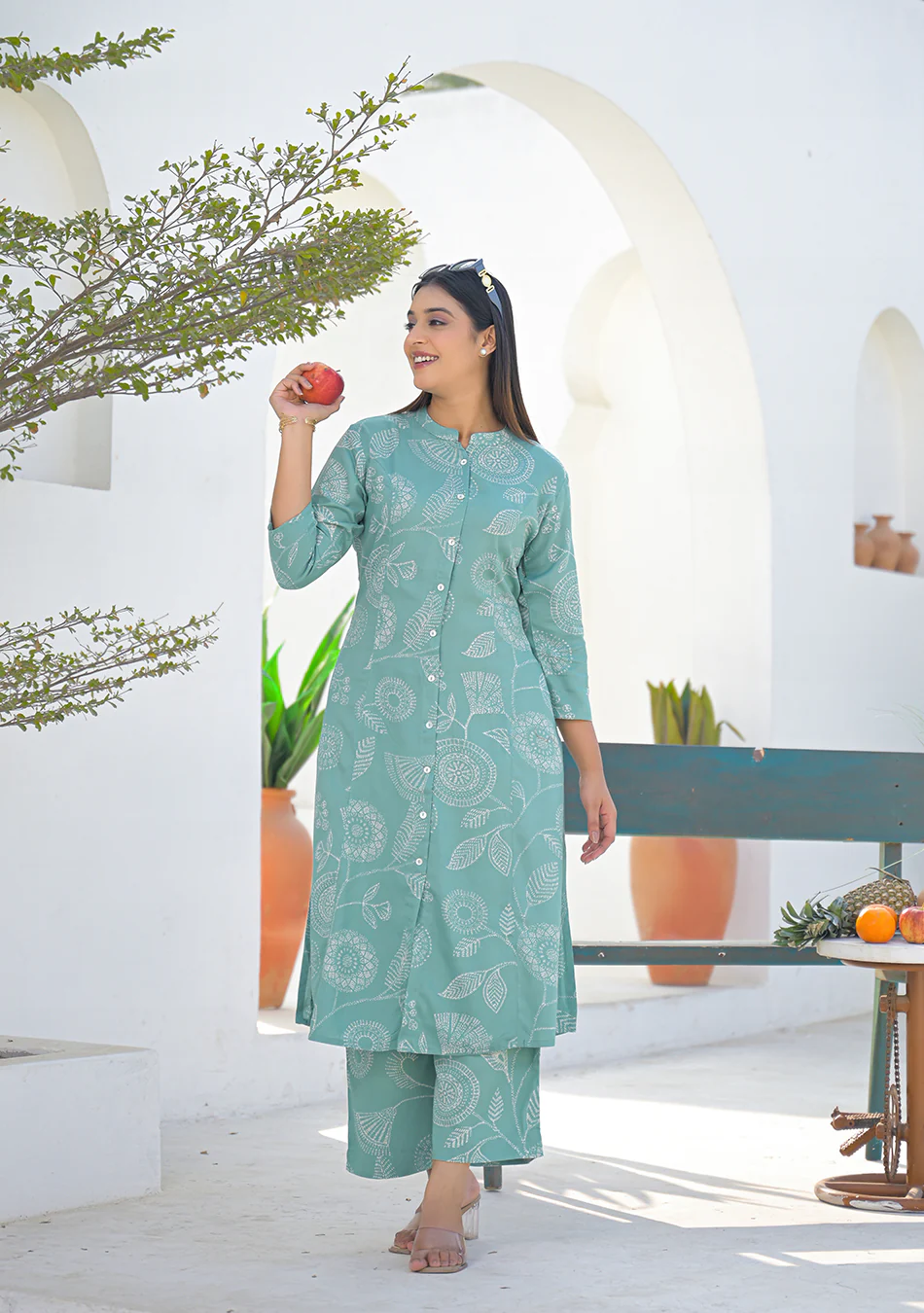 Aravalii Sage Green Floral Print Co-ord set - Image 5