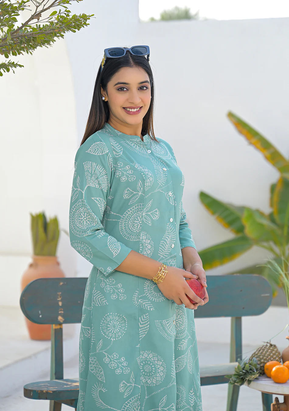 Aravalii Sage Green Floral Print Co-ord set - Image 8