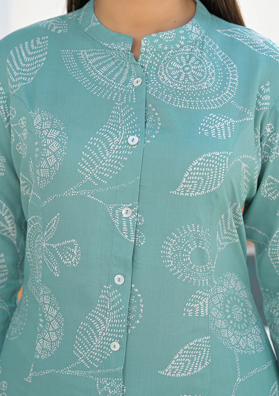 Aravalii Sage Green Floral Print Co-ord set - Image 9