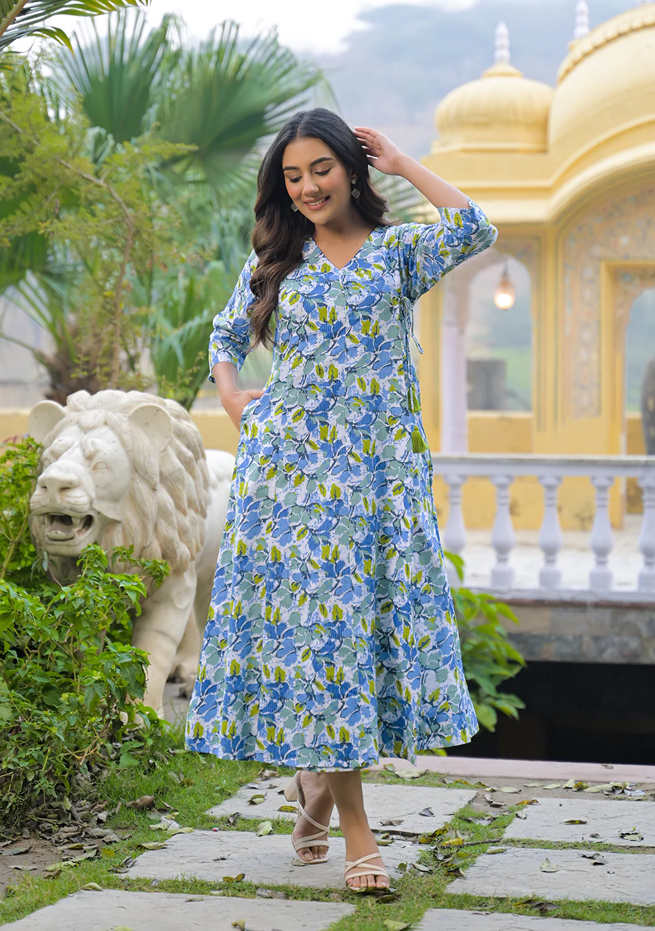 Azure Bloom Dress - Image 3