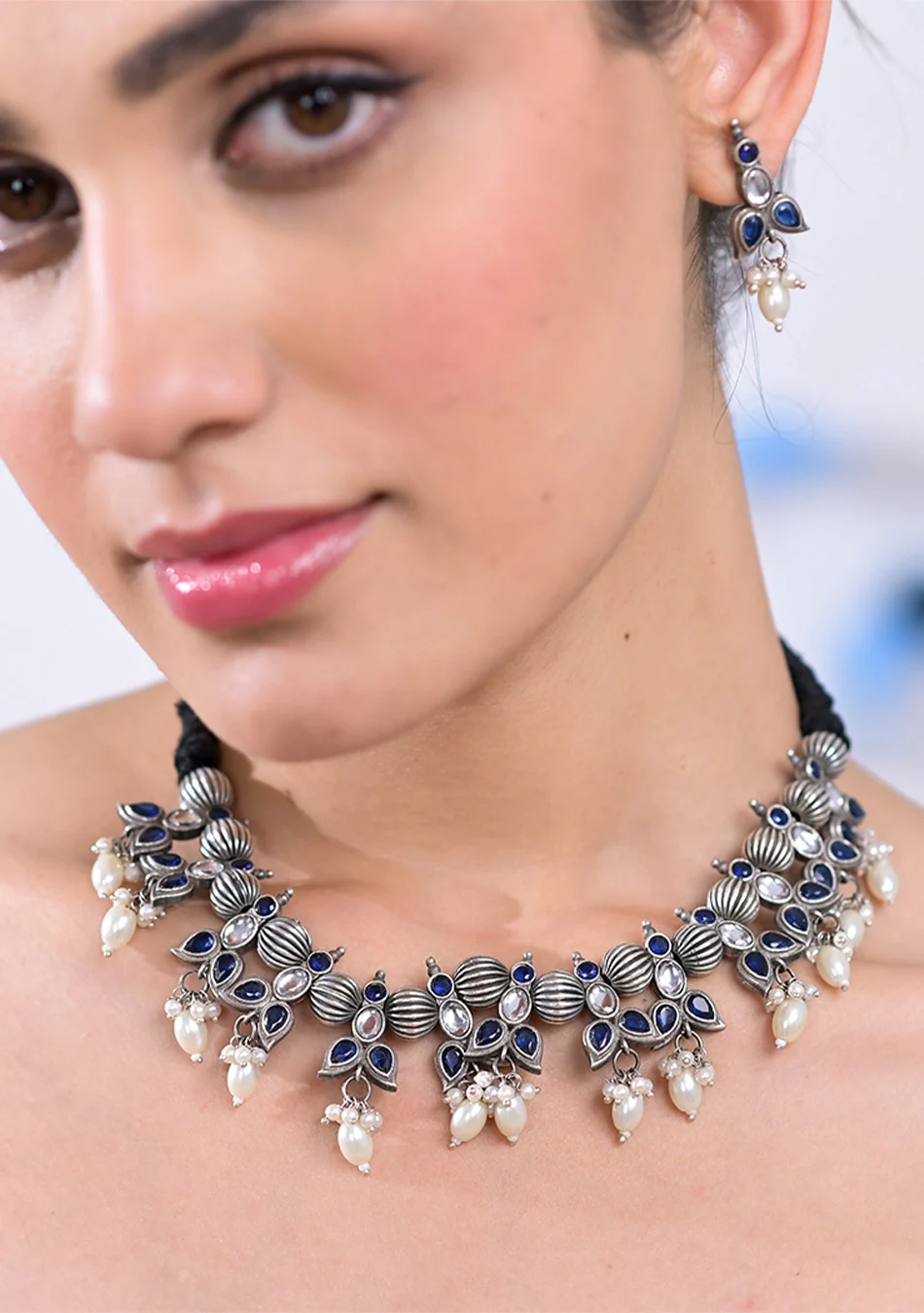 Azure Pearl Harmony Pendant Set - Image 2
