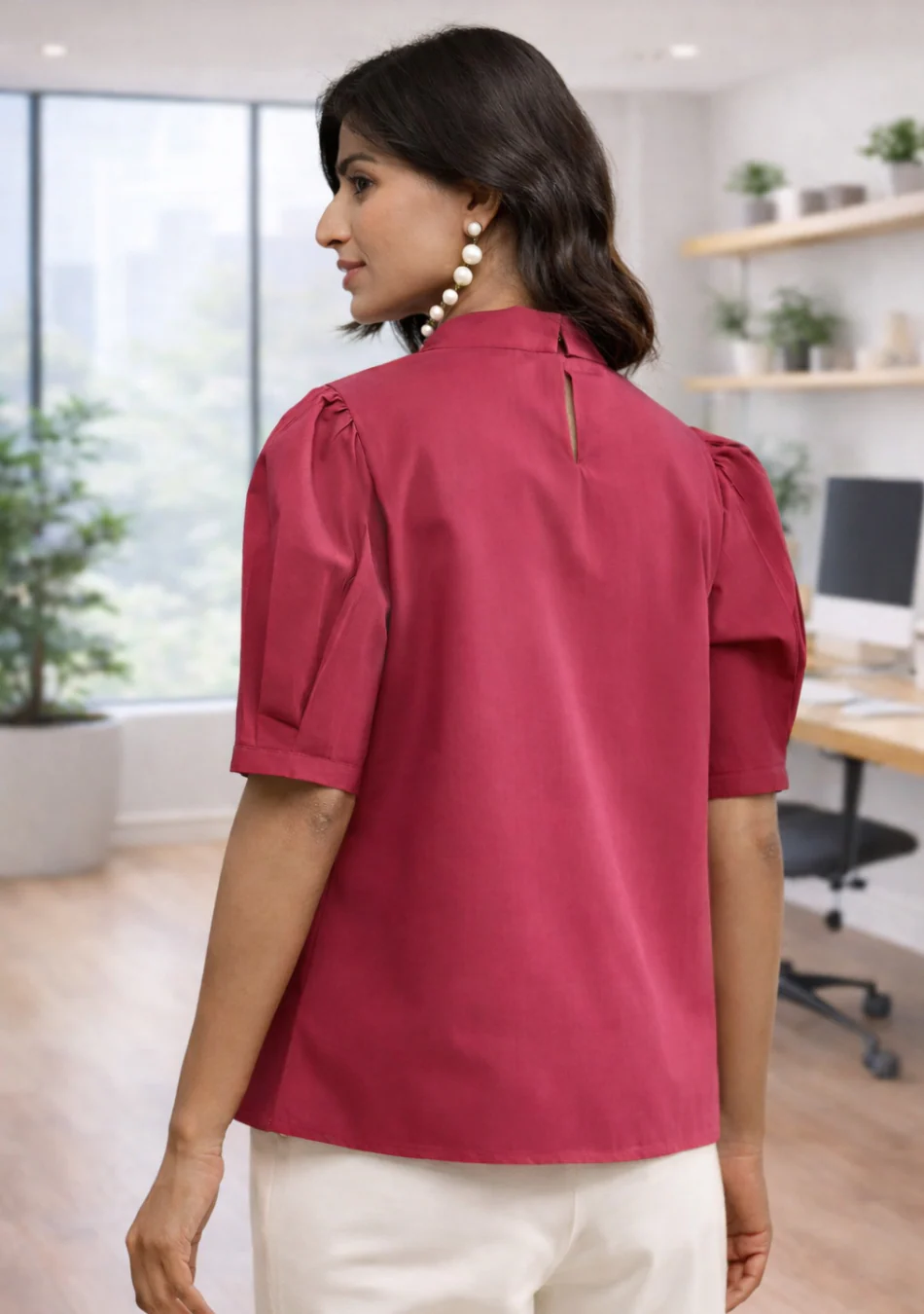 Berry Red Bow Top - Image 7