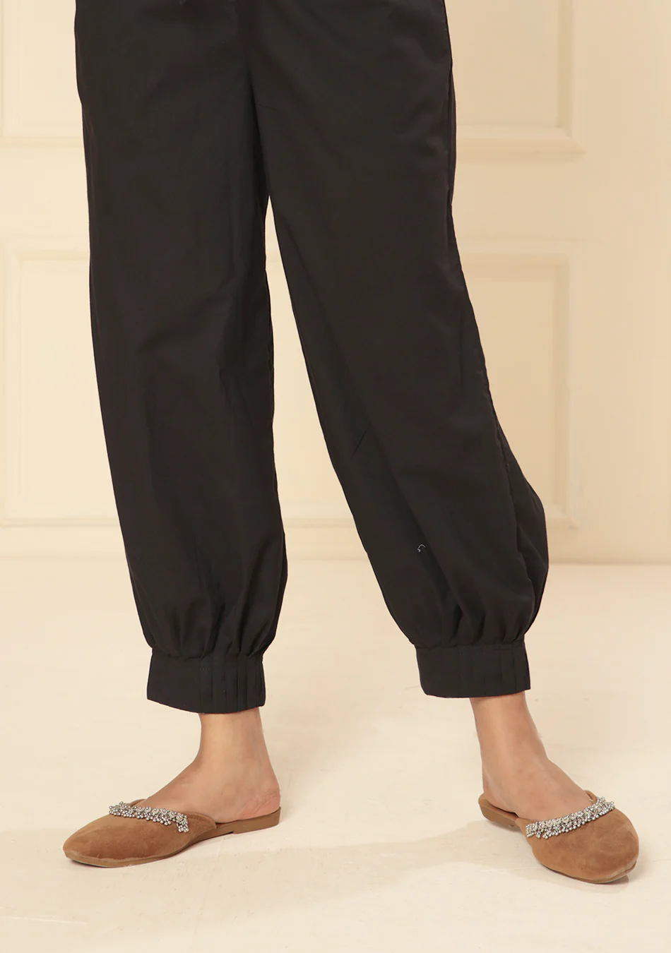 Black Afghani pant with pintex - Image 3