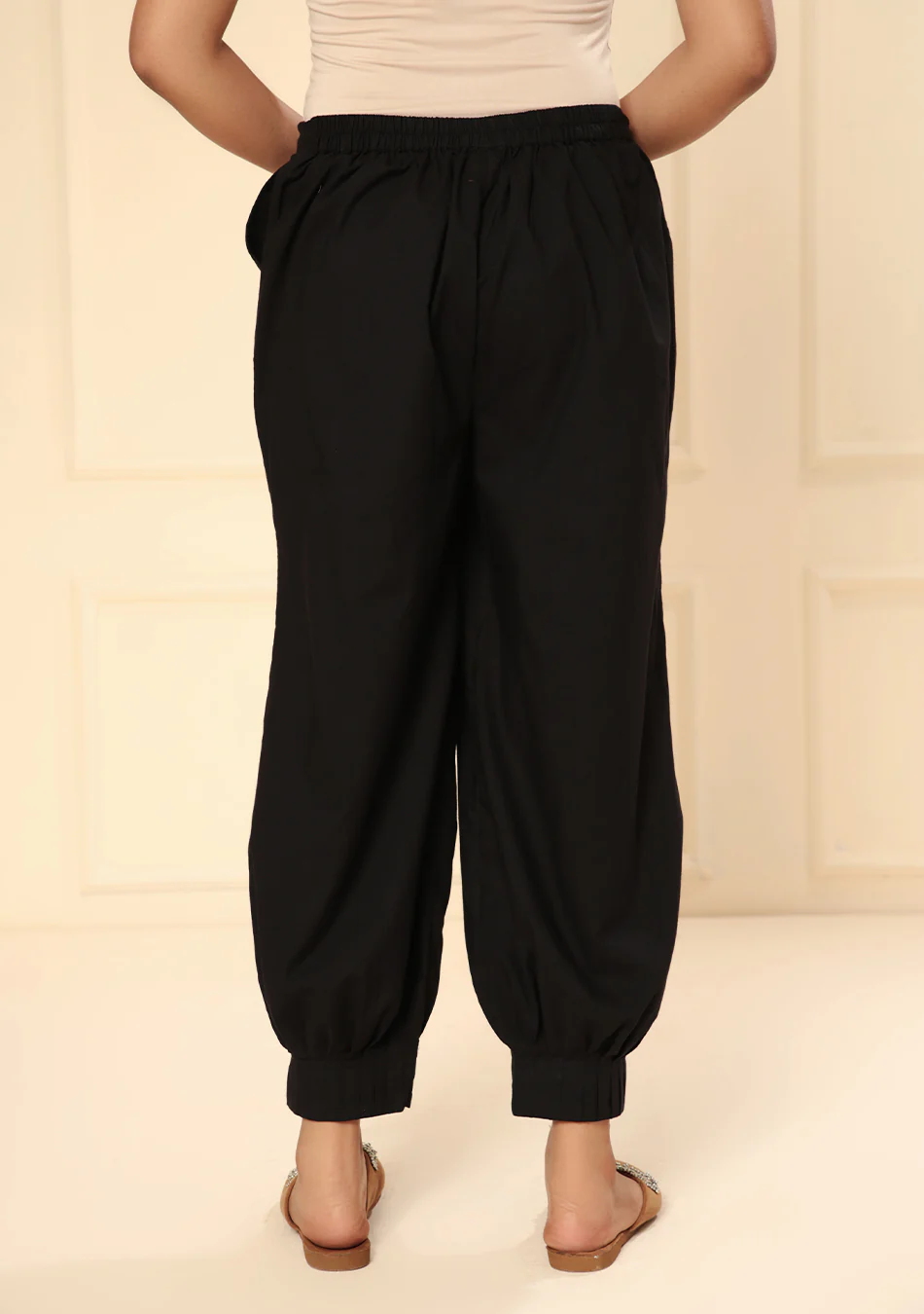 Black Afghani pant with pintex - Image 4