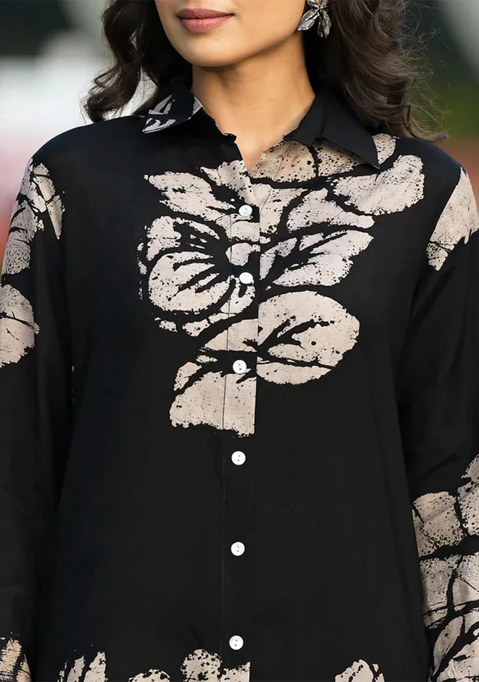 Black Brushstroke Muslin Co-Ord Set - Image 5
