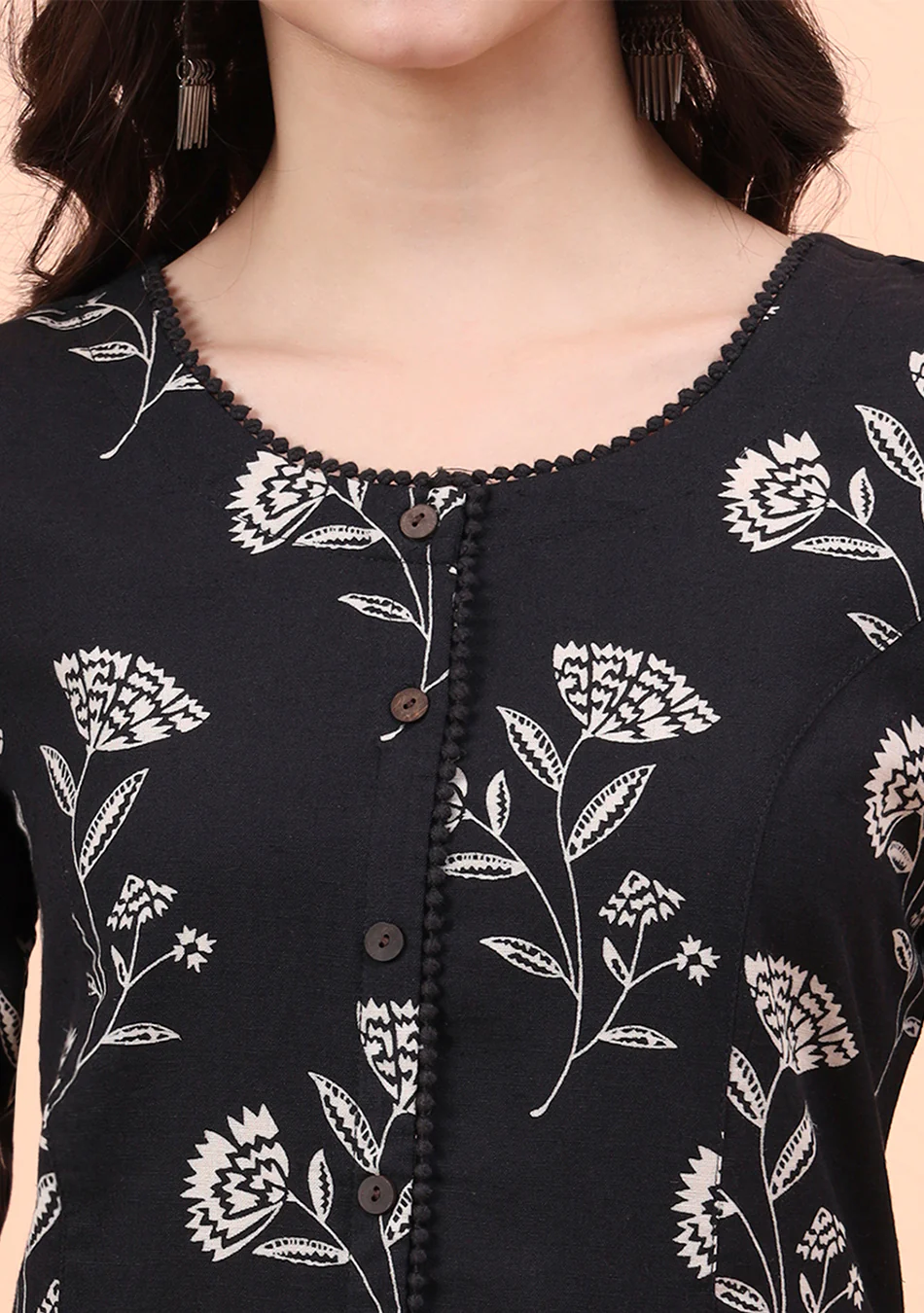 Aravalii Black Magic Blossom Kurta - Image 6