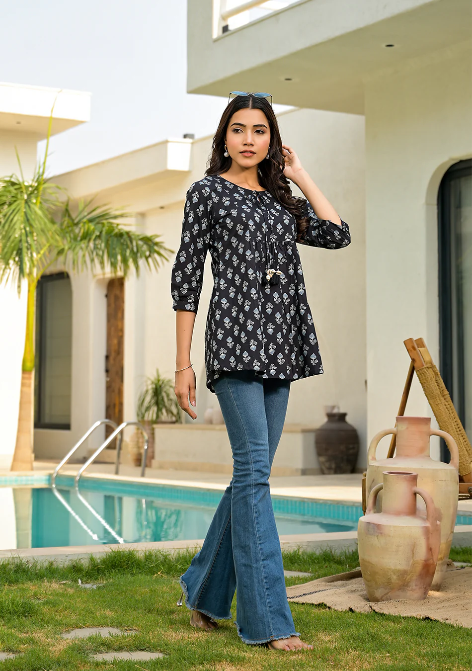 Black Printed Top - Image 10