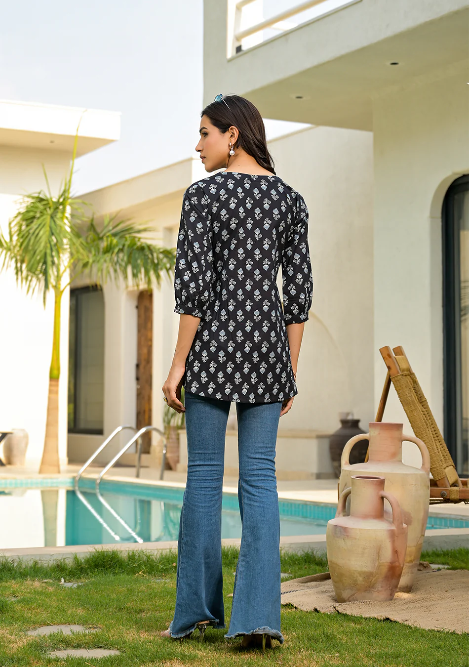 Black Printed Top - Image 11