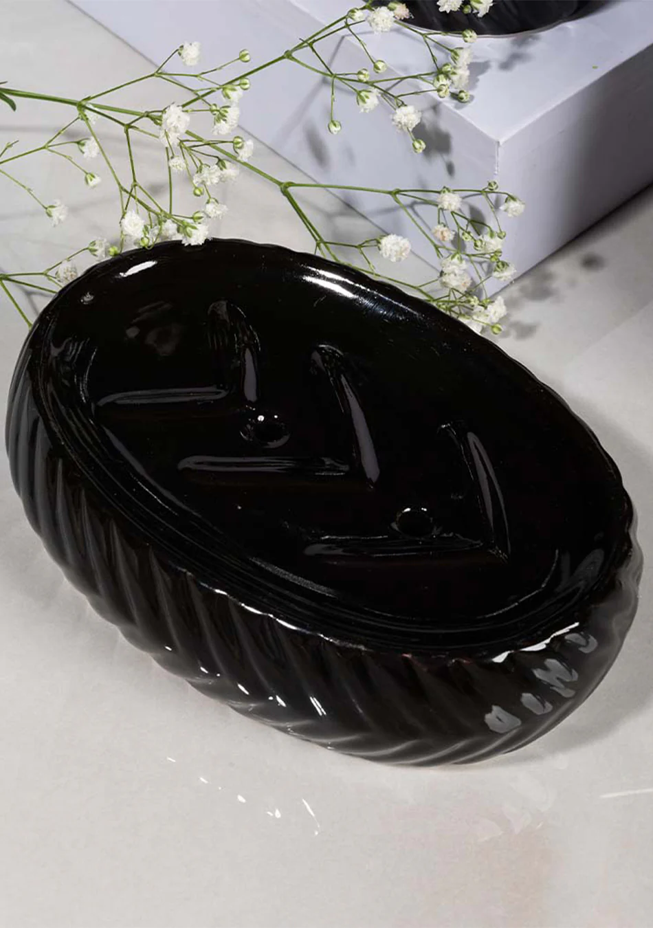 Black Striped Bathroom Set - Image 6