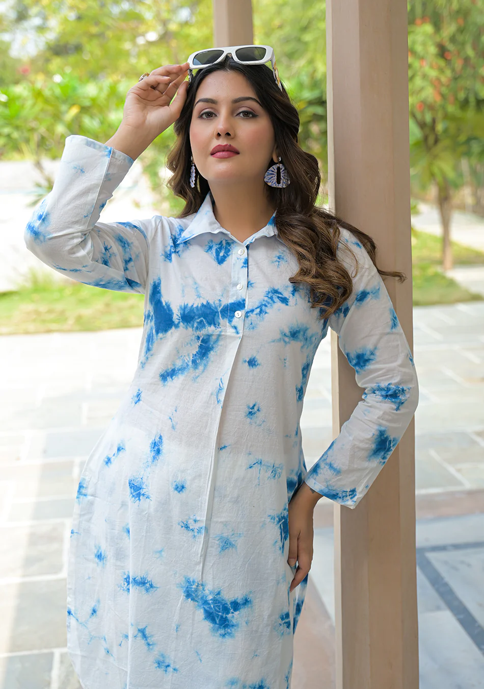 Aravalii Azure Tie-Dye Set - Image 3