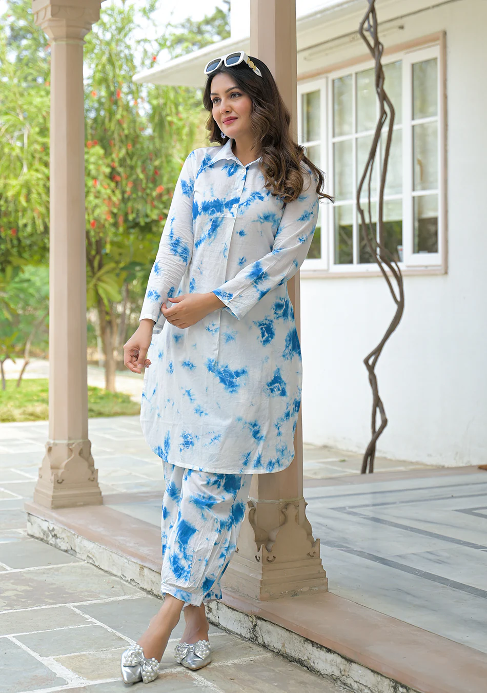 Aravalii Azure Tie-Dye Set - Image 7