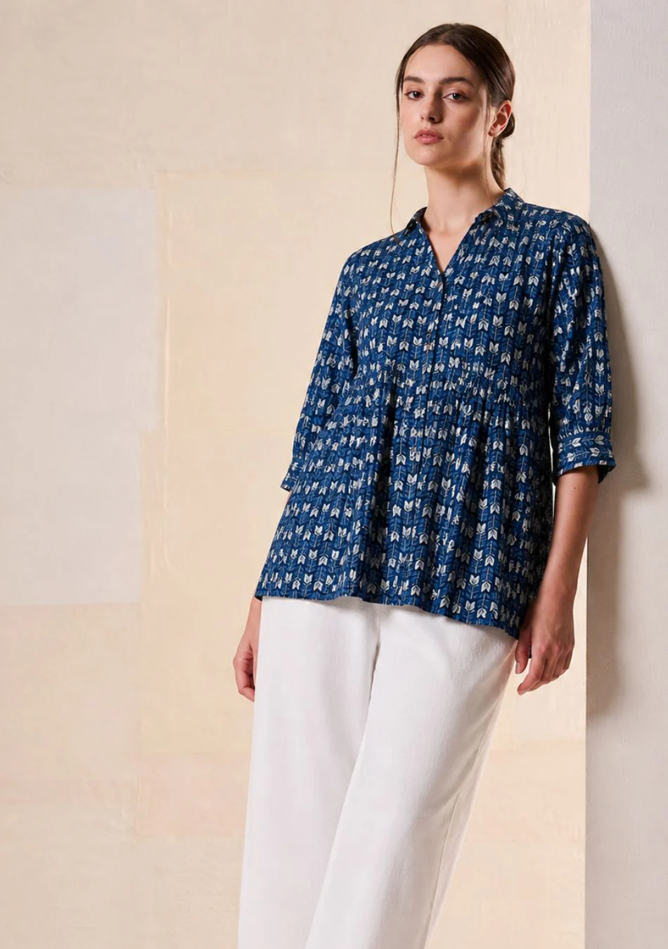 Blue Floral Top - Image 2