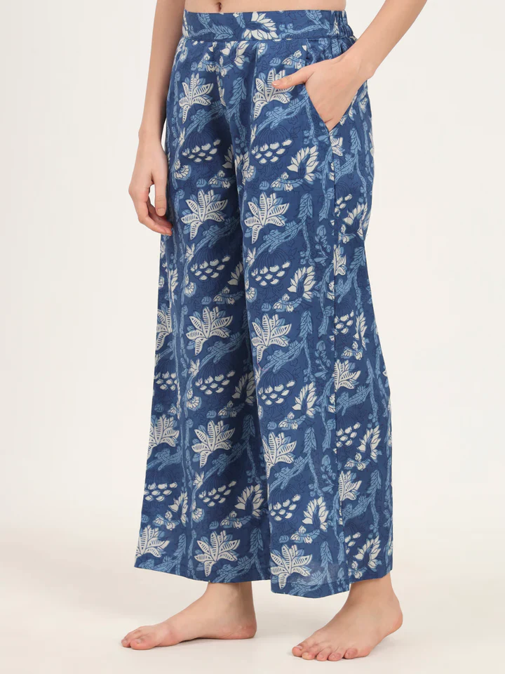 Blue Kurti with Pyjamas Night Suit Sets - Image 6