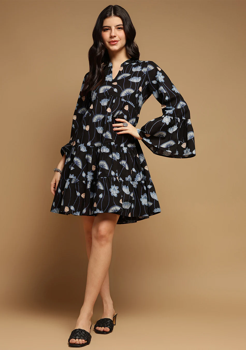 Blue Lotus Flared Dress - Image 10