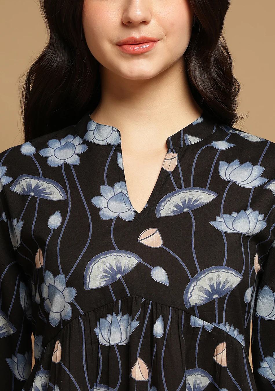 Blue Lotus Flared Dress - Image 11
