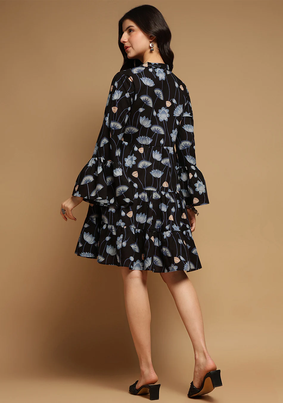 Blue Lotus Flared Dress - Image 8