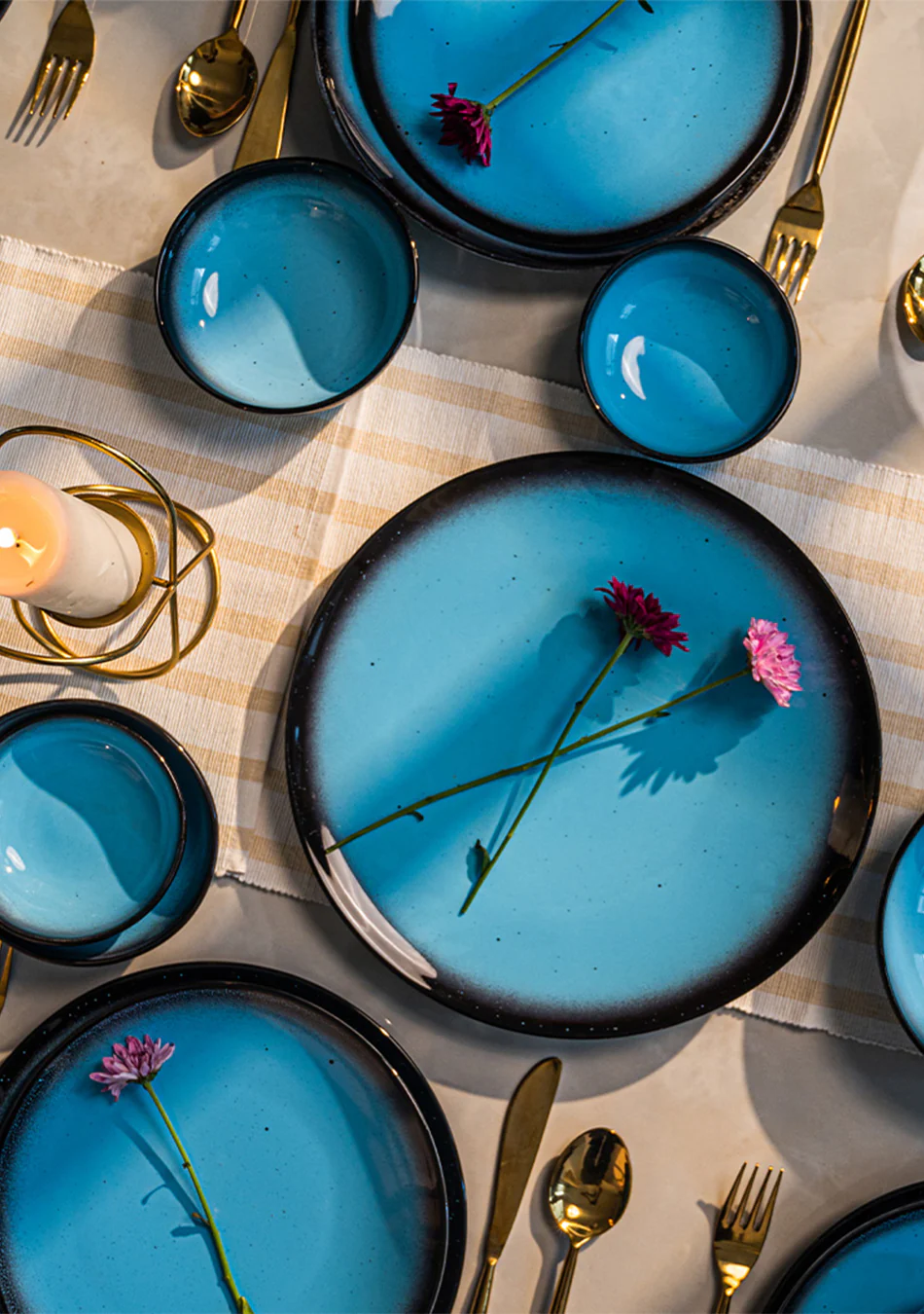 Blue Oblong Dinnerset - Image 2