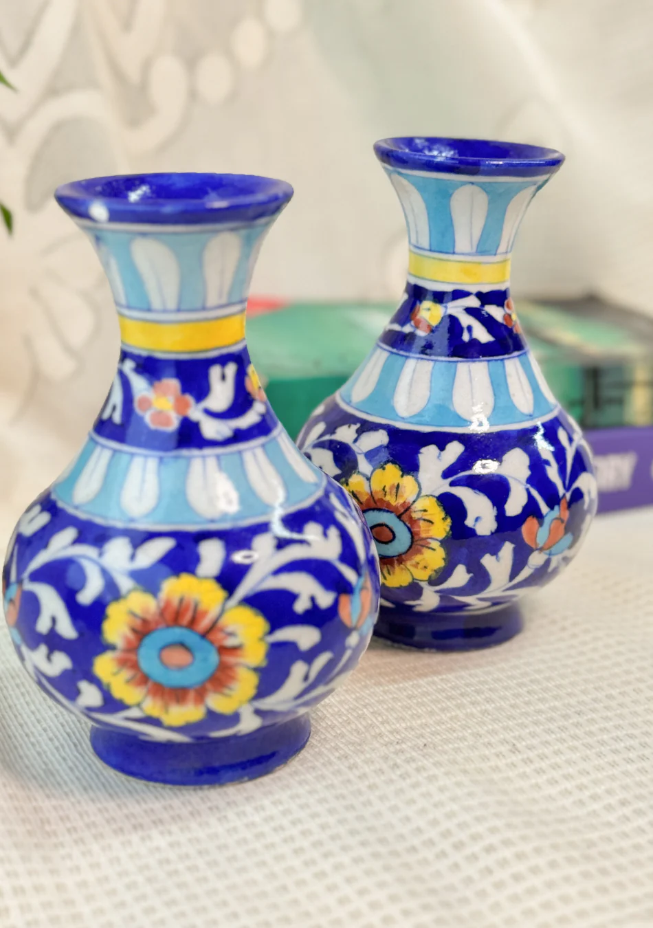 Blue Pottery Blue Genie Vase - Image 4