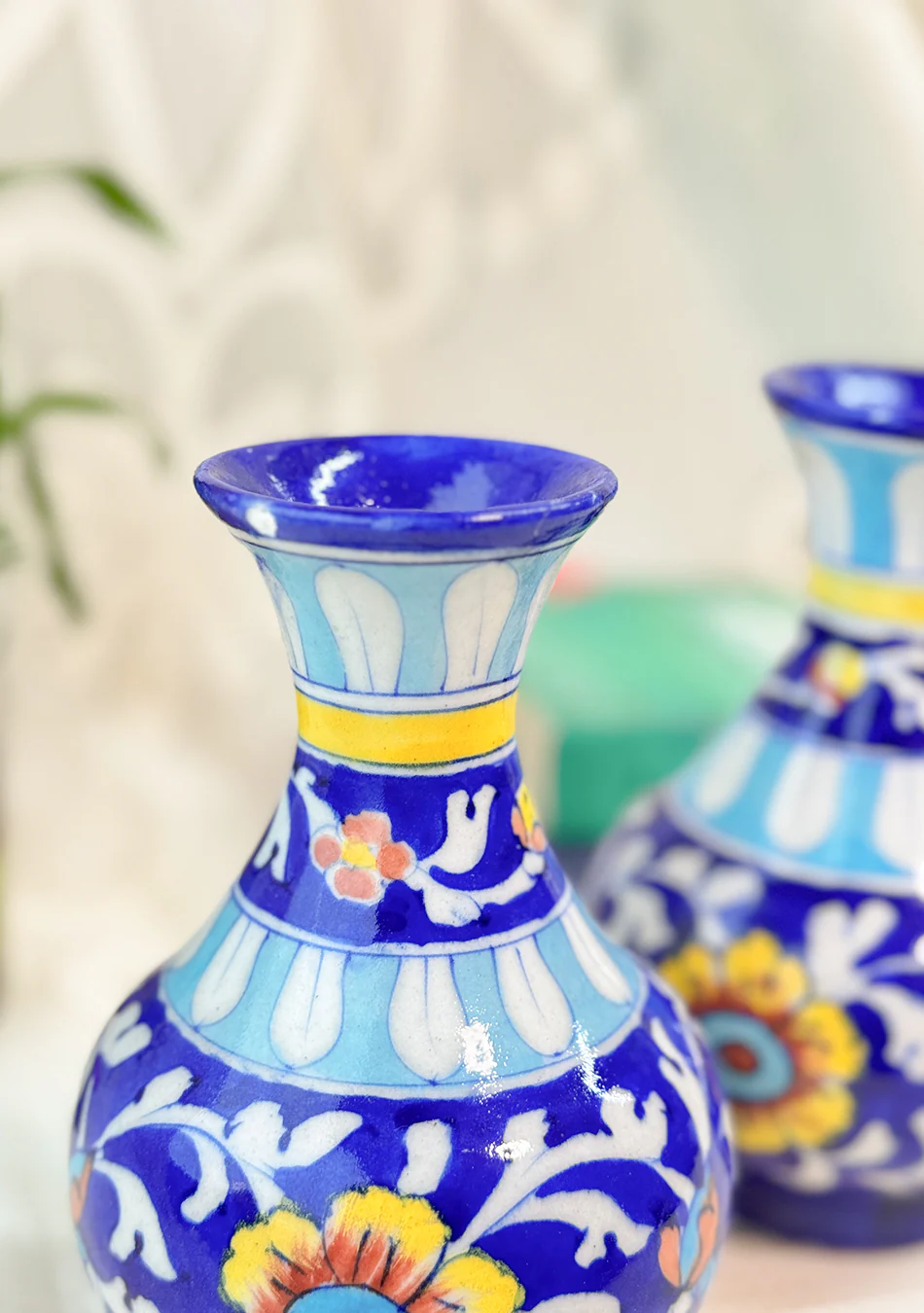 Blue Pottery Blue Genie Vase - Image 5