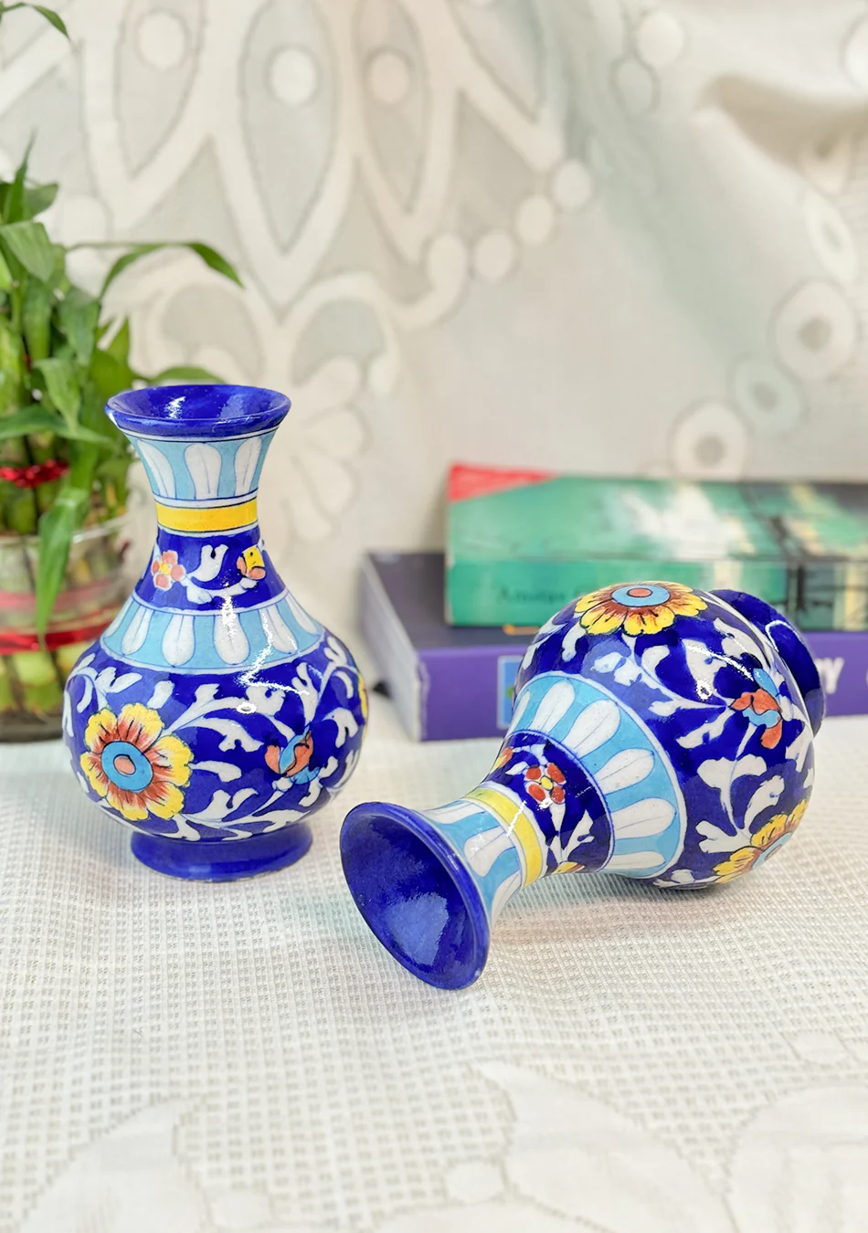 Blue Pottery Blue Genie Vase - Image 7