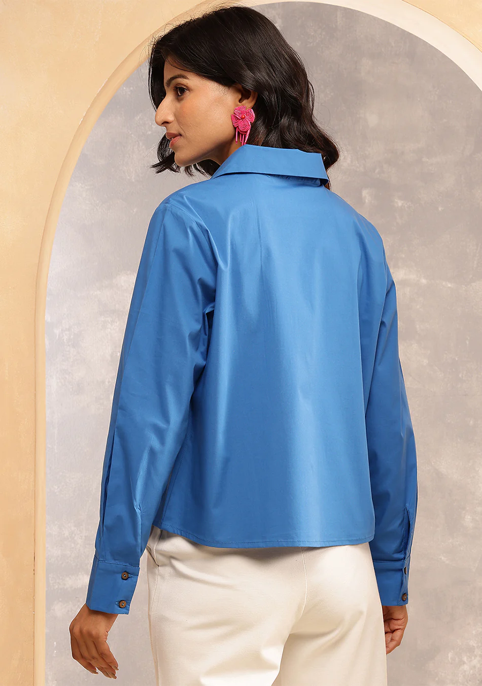 Blue Sculpted Fit Shirt - Image 2
