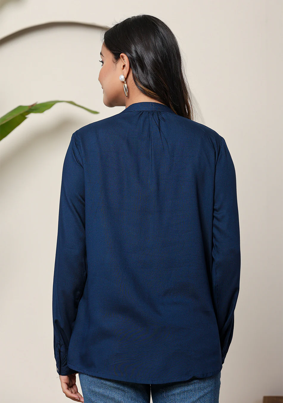 Blue Solid Pintex Top - Image 5