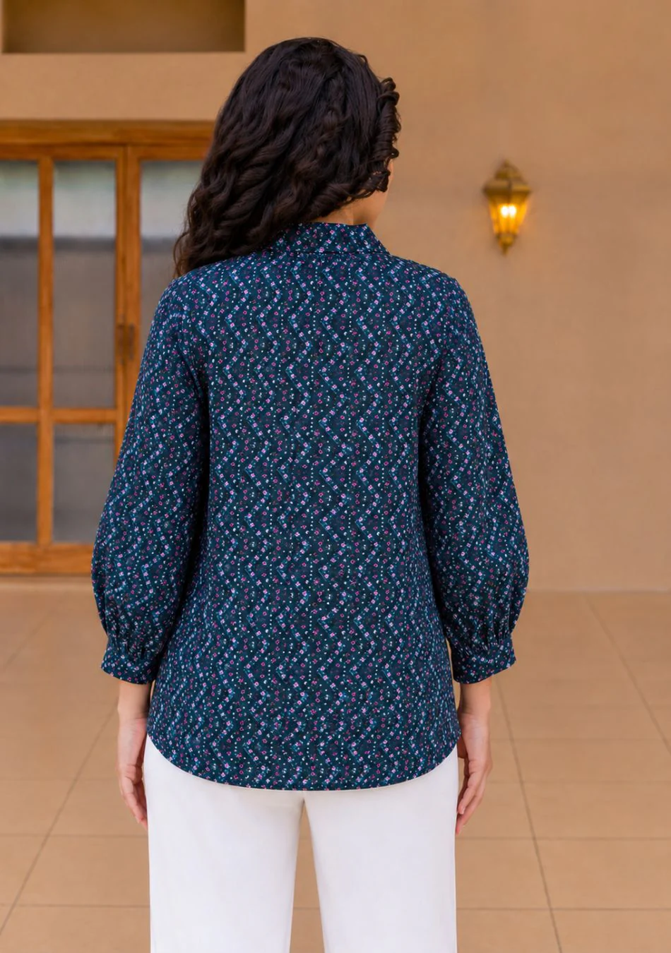 The Azure Bloom Zig-Zag Top - Image 4