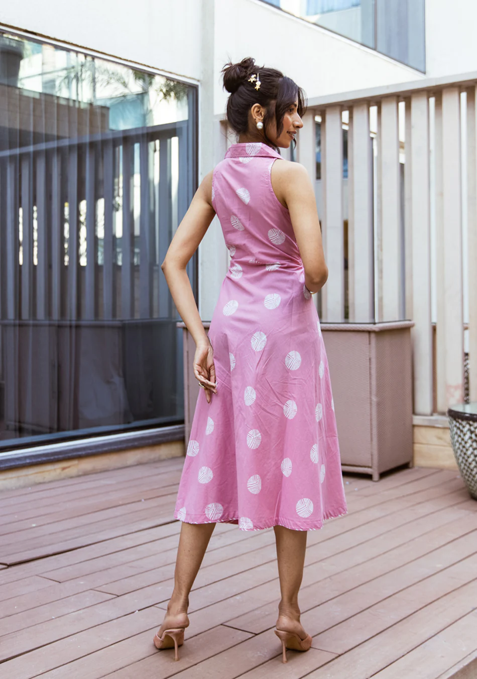 Aravalii Rosé Whirl Dress - Image 6