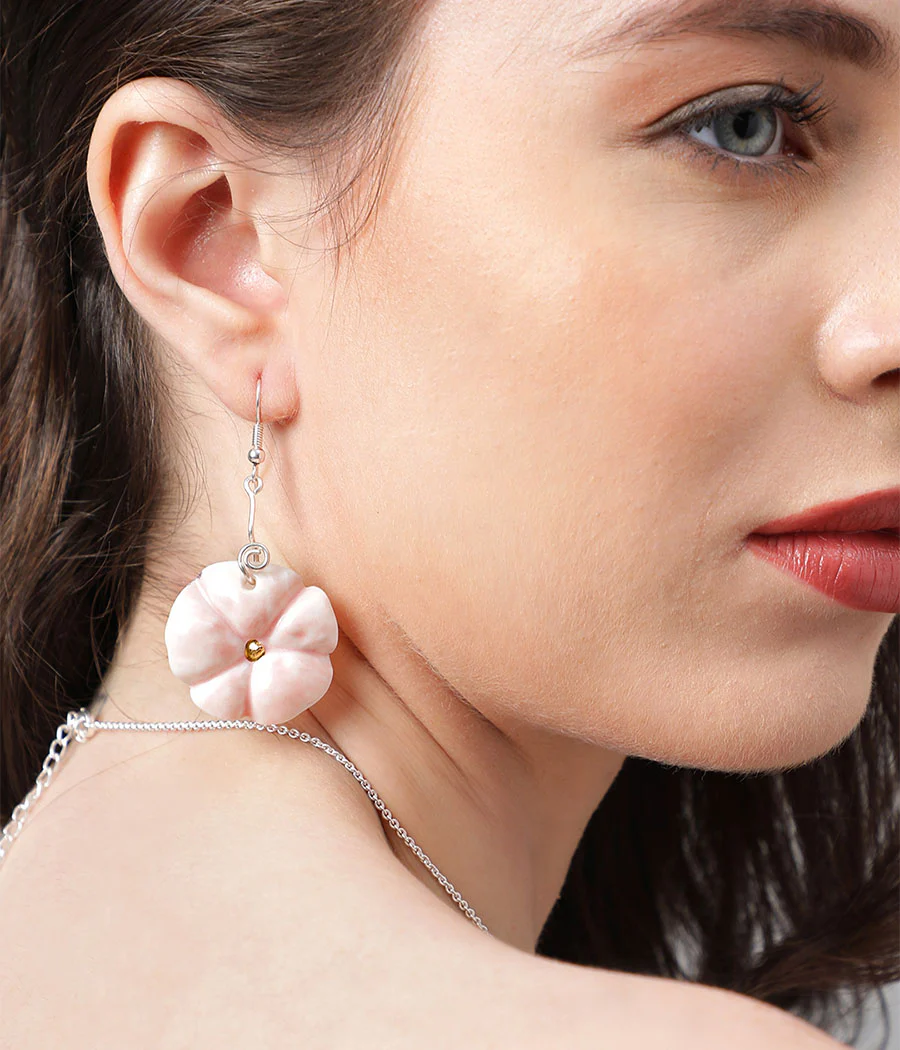 Blush Bloom Earrings and Pendant Set - Image 2