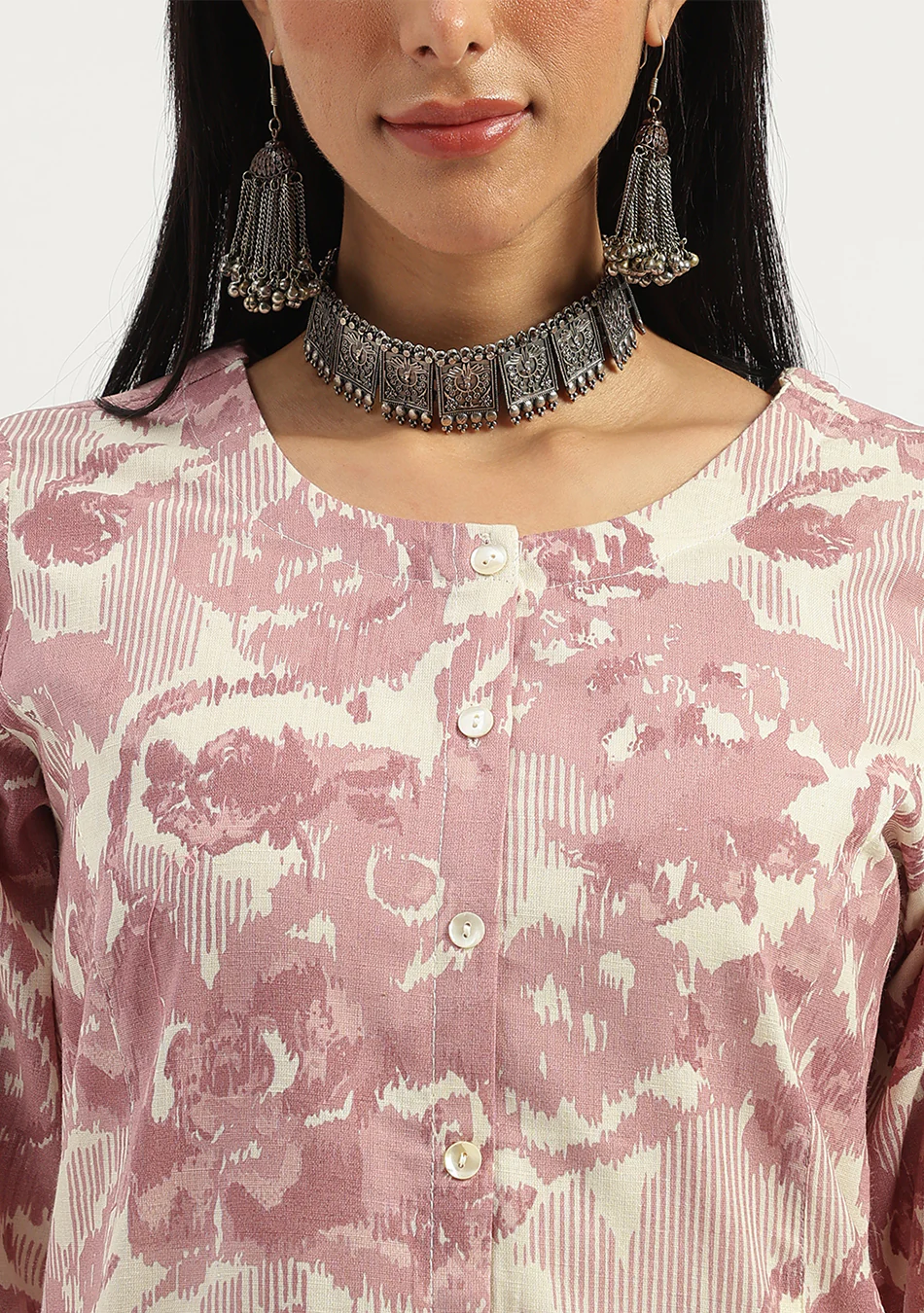 Blush Bloom Schiffli Kurta - Image 14