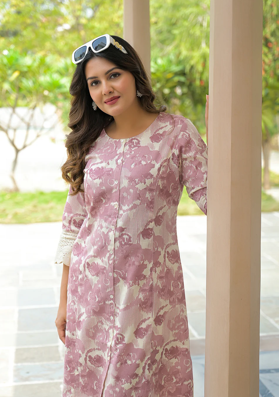 Blush Bloom Schiffli Kurta - Image 5