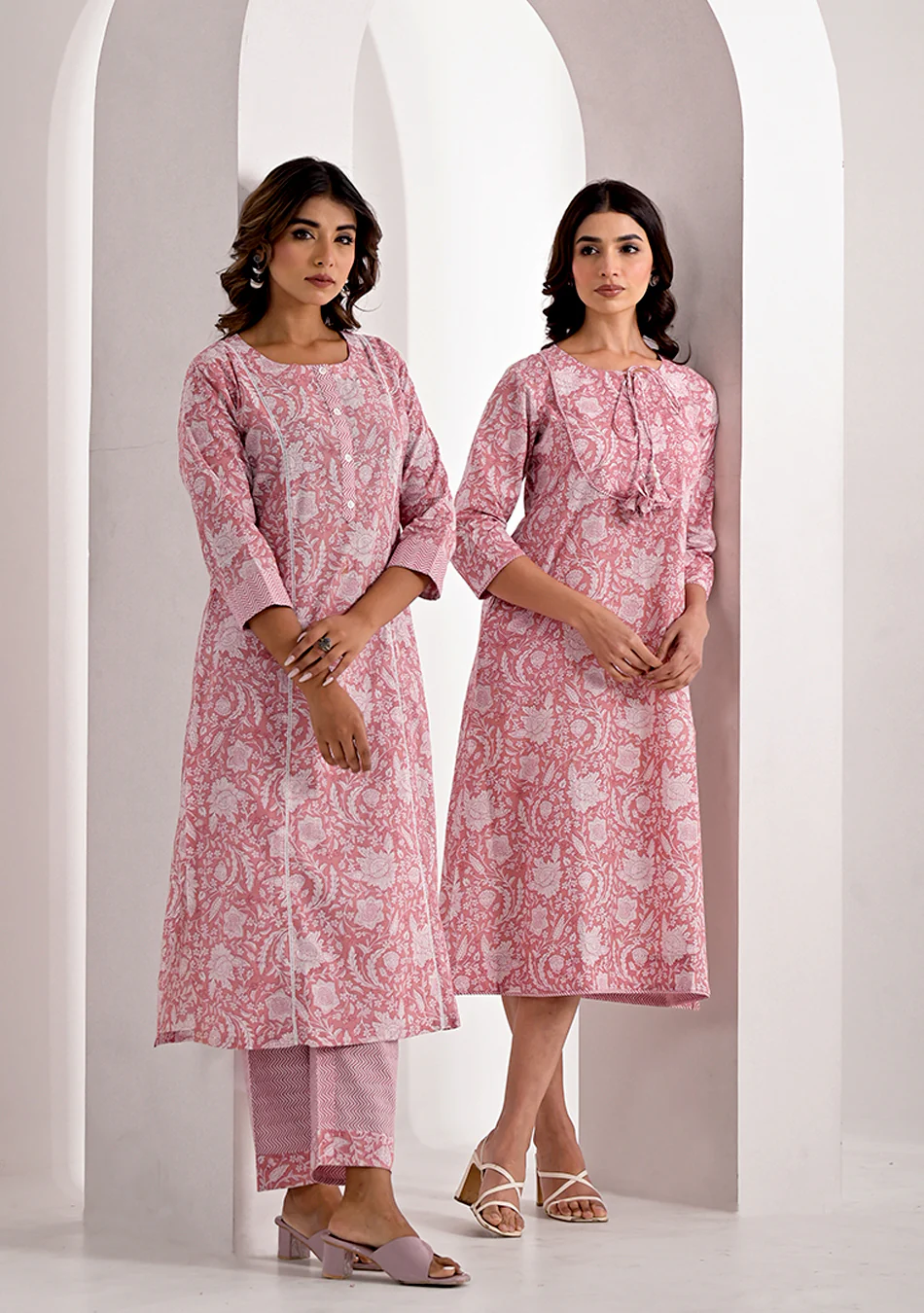 Raasberry Floral Kurta Pant Set - Image 11