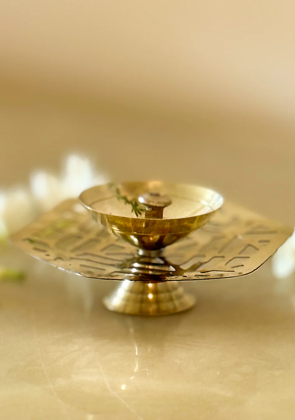 Brass Hexa Diya - Image 5