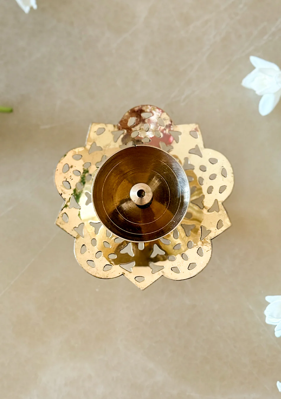 Brass lotus Diya - Image 5