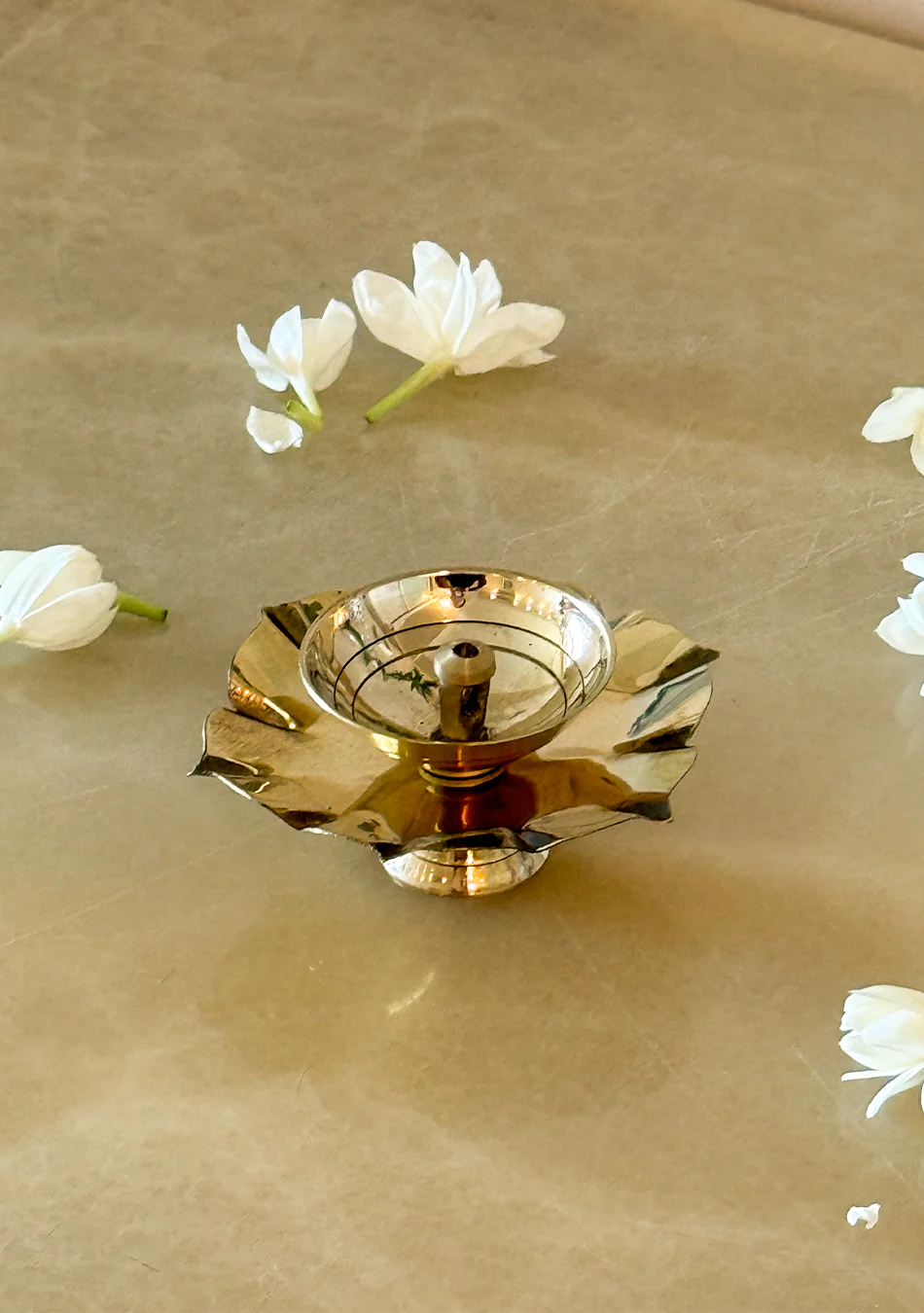 Brass Lush Lotus Diya - Image 6