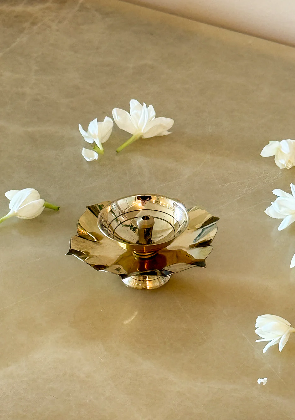 Brass Lush Lotus Diya - Image 7