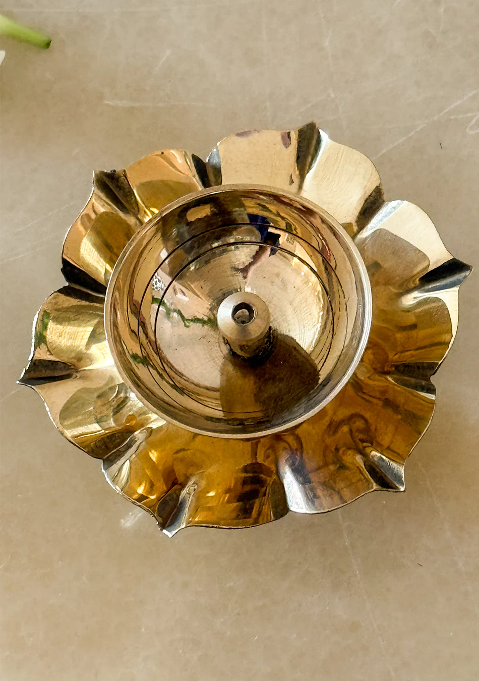 Brass Lush Lotus Diya - Image 8