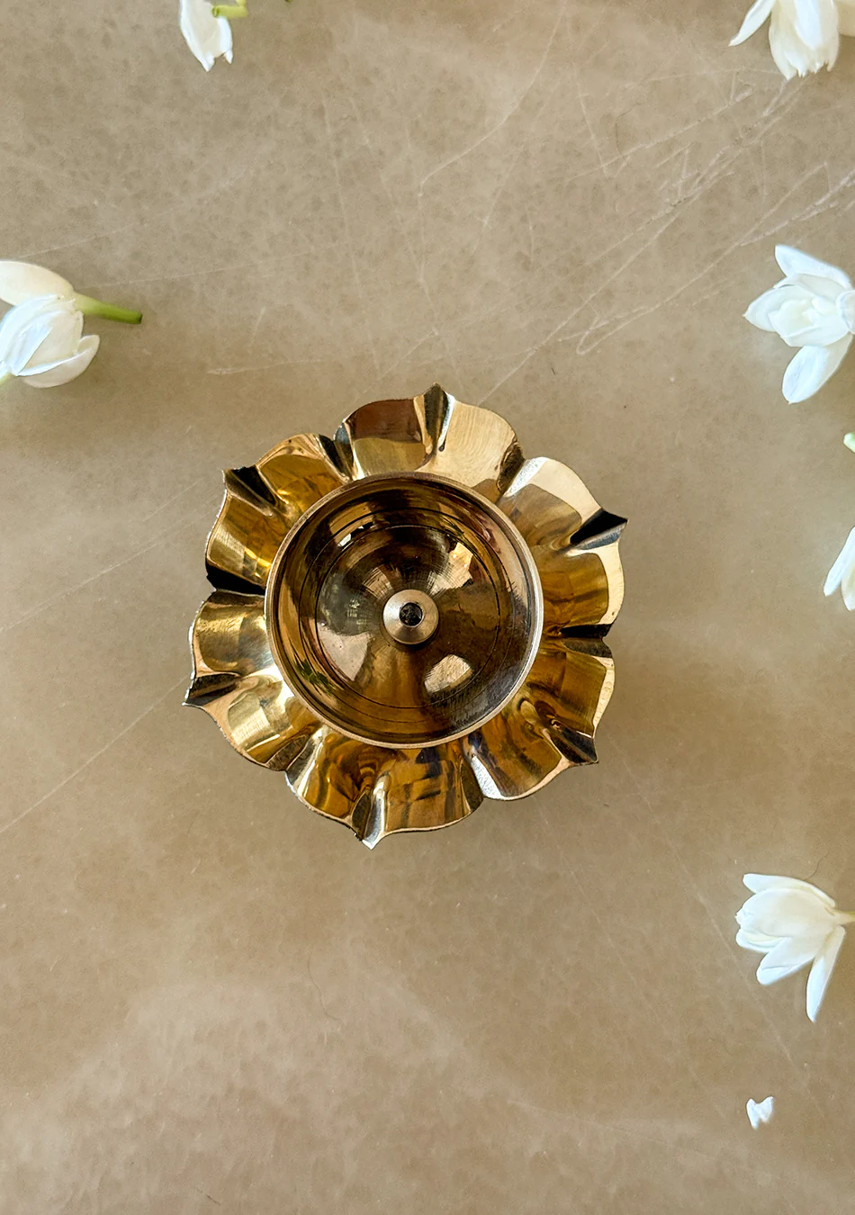 Brass Lush Lotus Diya - Image 9