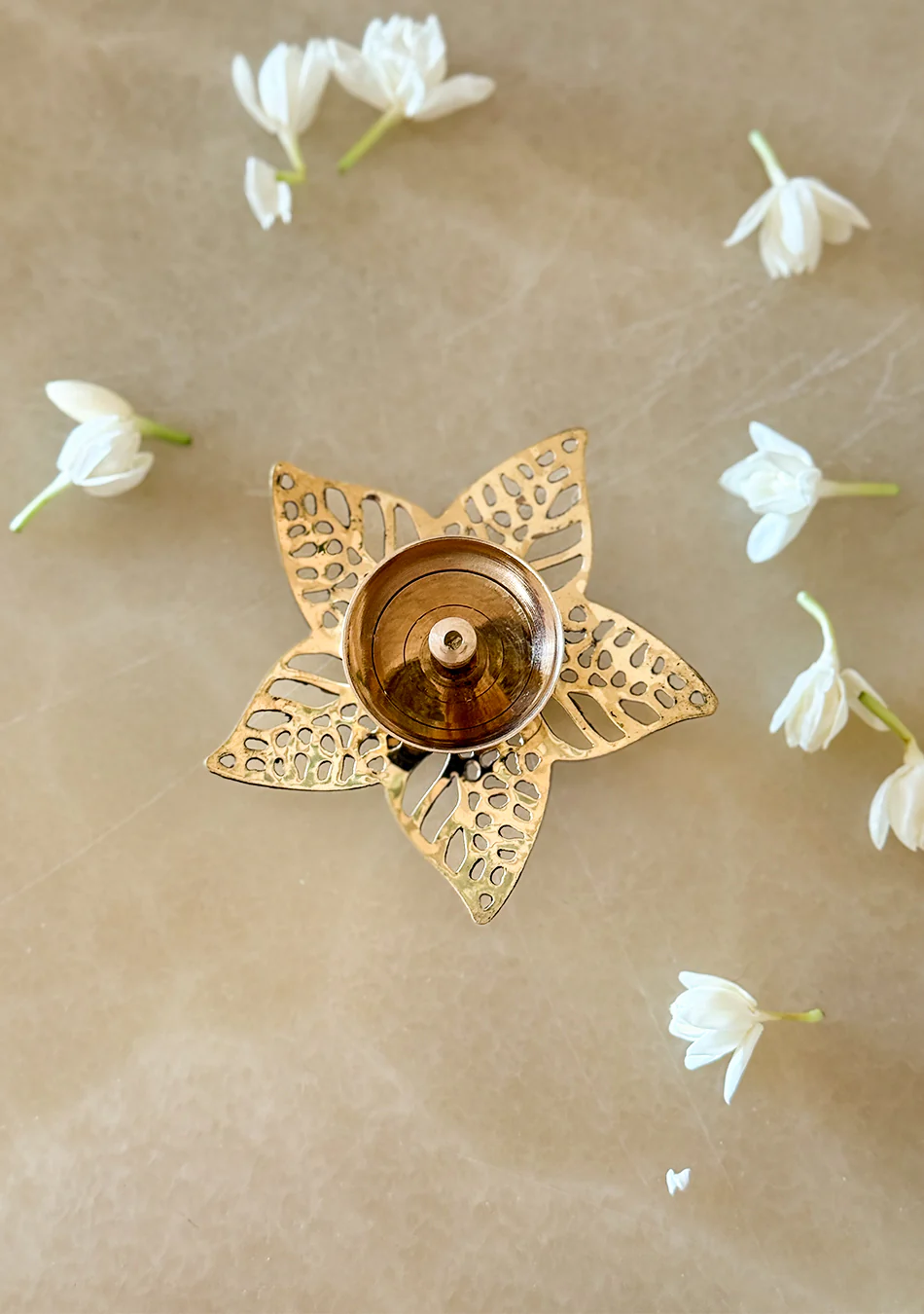 Brass Sun Lily Diya - Image 8