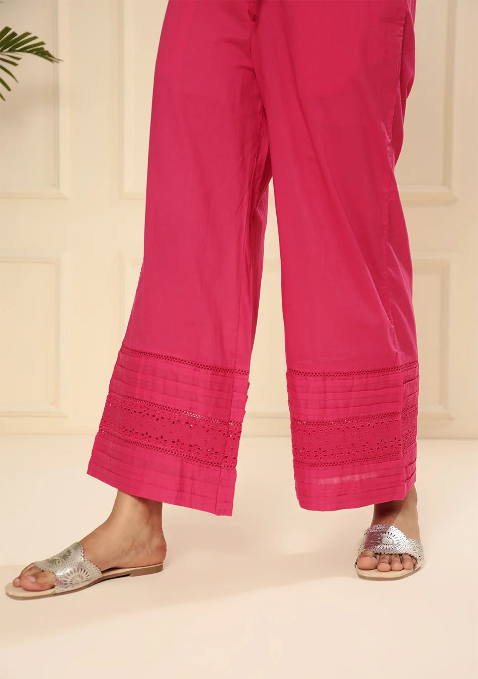 BRIGHT PINK SCHIFFLY BORDER PANT - Image 3