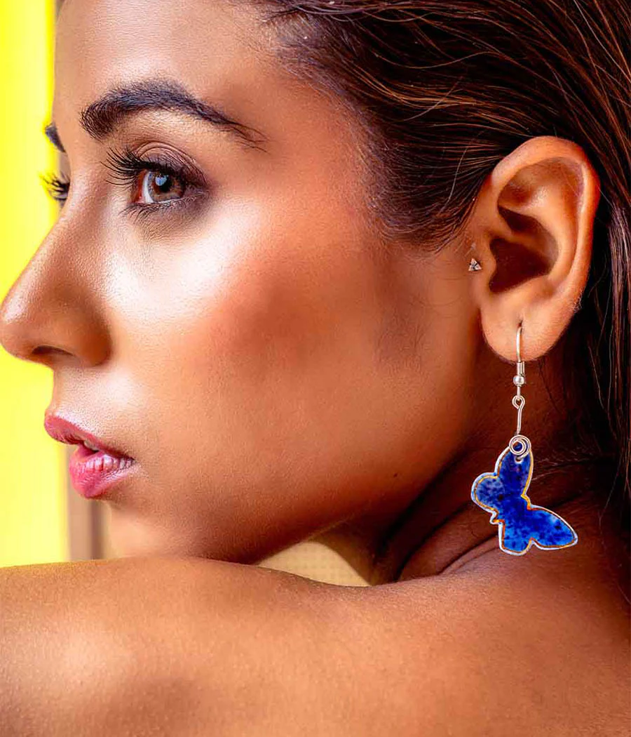Butterfly Earrings with Fish Pendant Set - Image 2