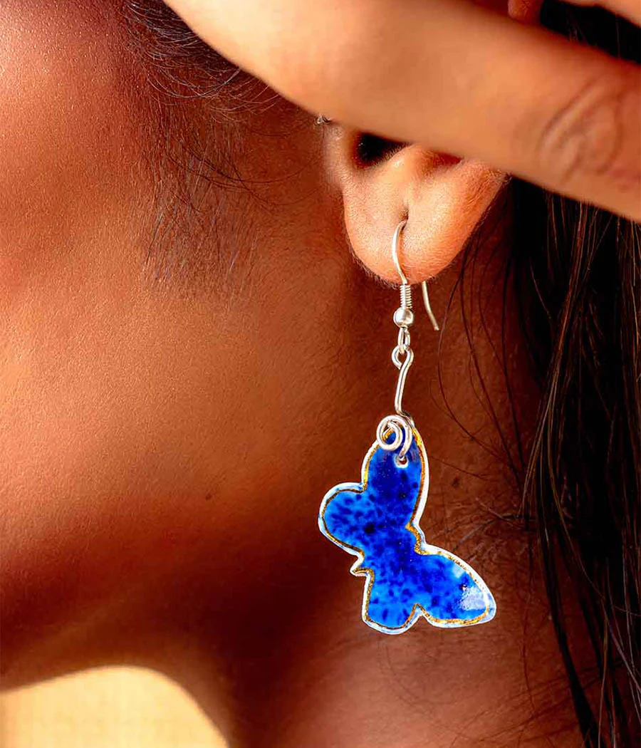 Butterfly Earrings with Fish Pendant Set - Image 3