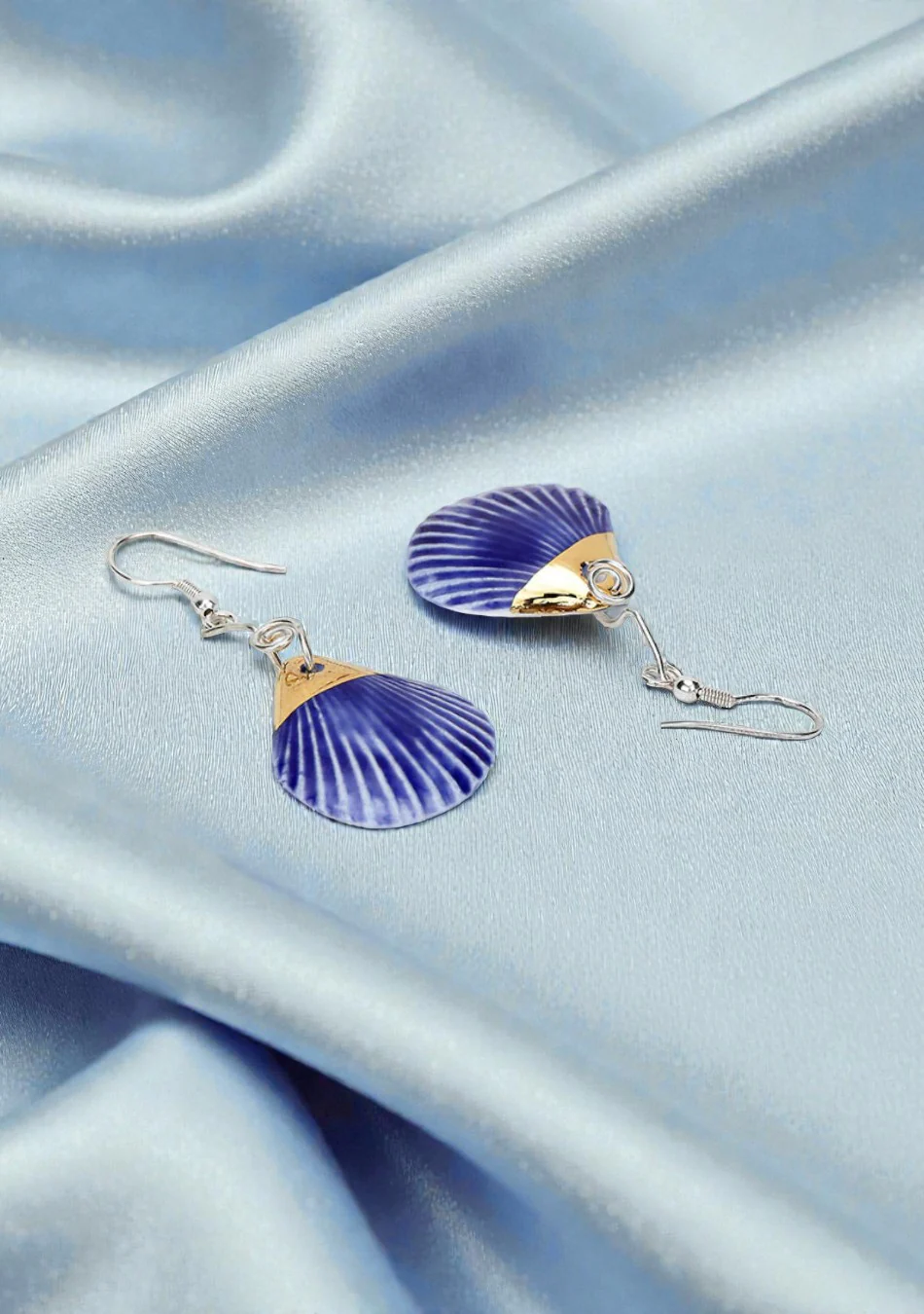 Cerulean Shell Elegance Earrings - Image 6