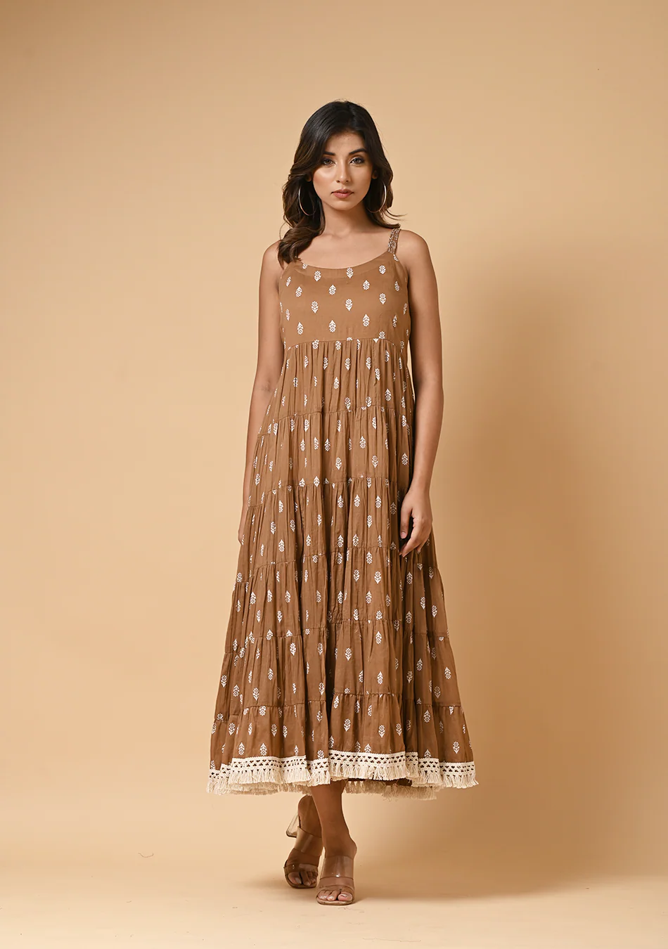 Coffee Tiered Dress - Image 13