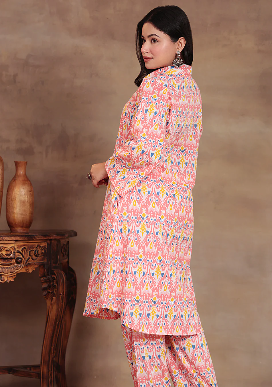 Aravalii Coral Ikkat Co-ord Set - Image 12