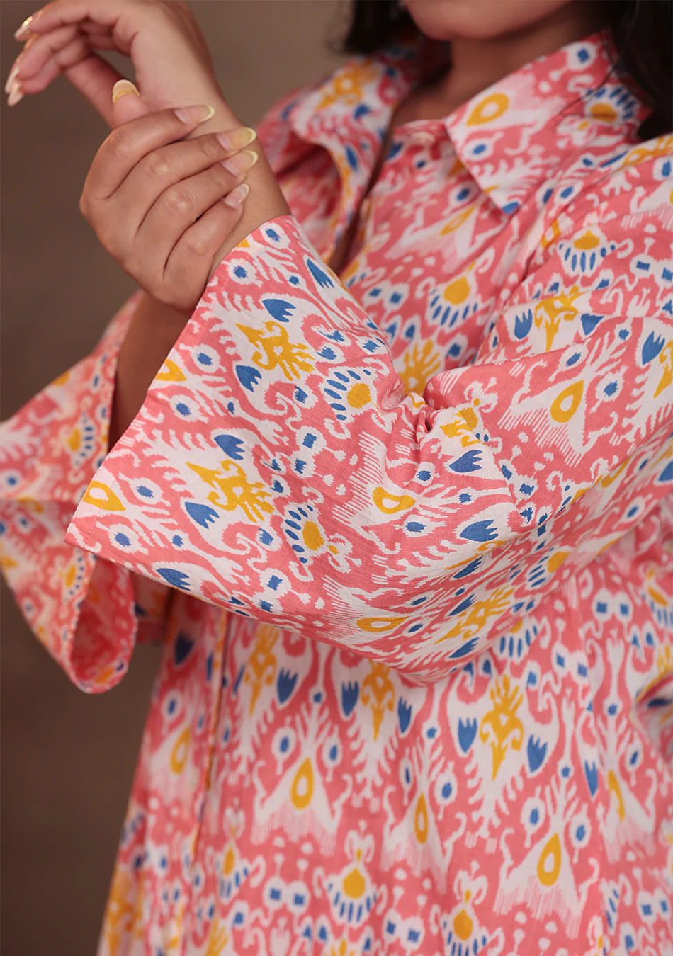 Aravalii Coral Ikkat Co-ord Set - Image 19