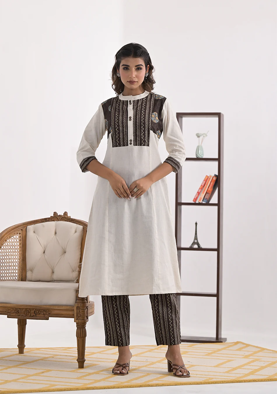 Ivory Patchwork Heritage Kurta