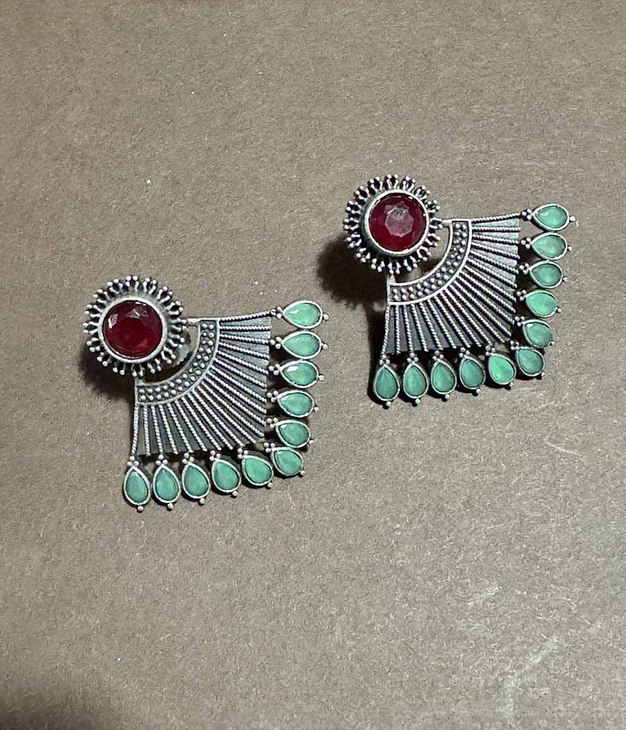 Crimson Aqua Whispering Wind Stud - Image 4